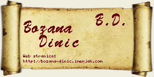Božana Dinić vizit kartica